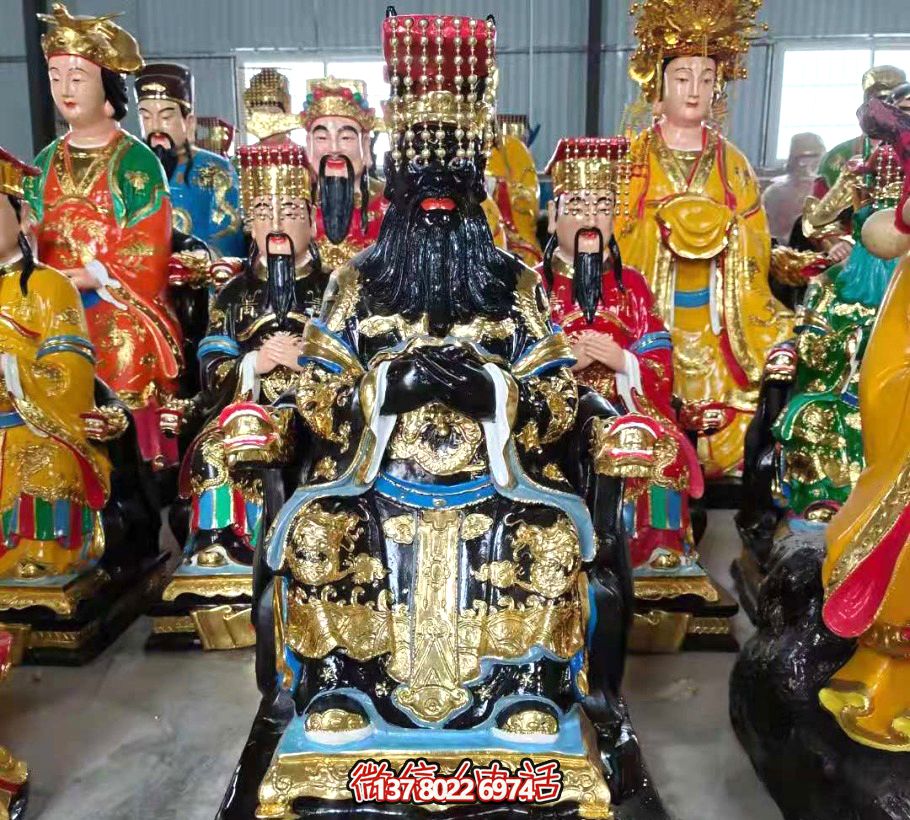 玻璃鋼彩繪龍王雕塑，傳承古老文化