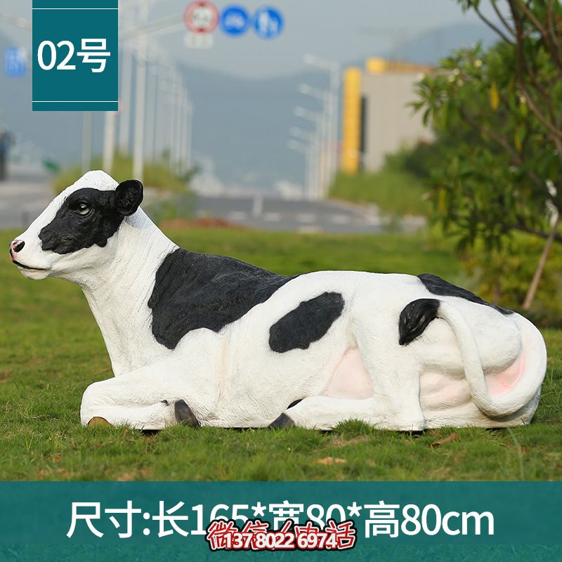 玻璃鋼牛雕塑，讓你的草坪只為休息
