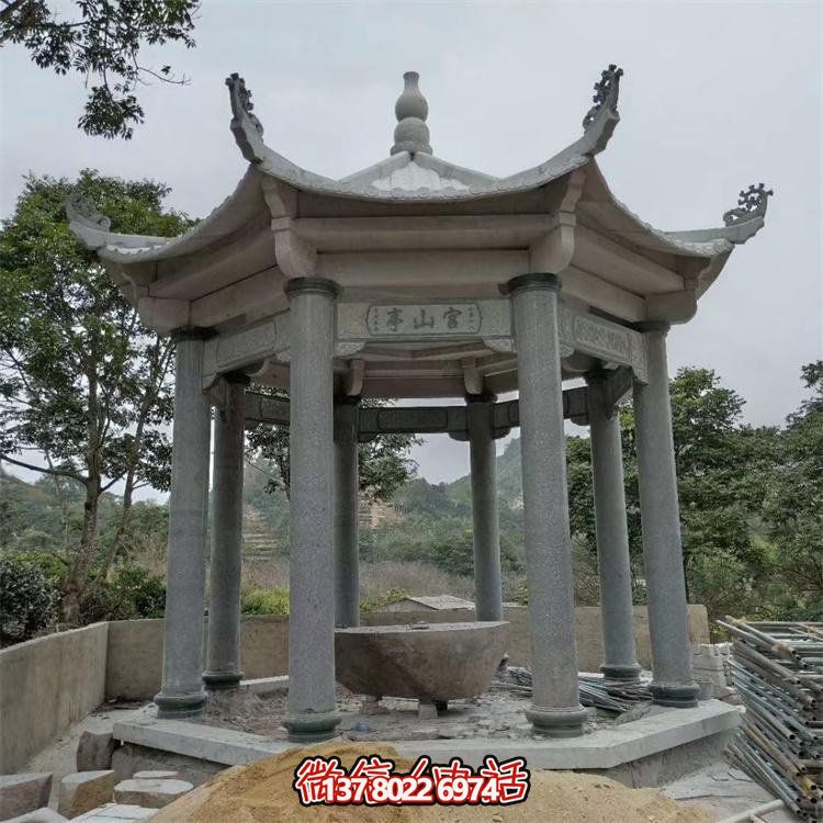 大理石雕刻中式?jīng)鐾ぃ阑皡^(qū)園林戶外環(huán)境