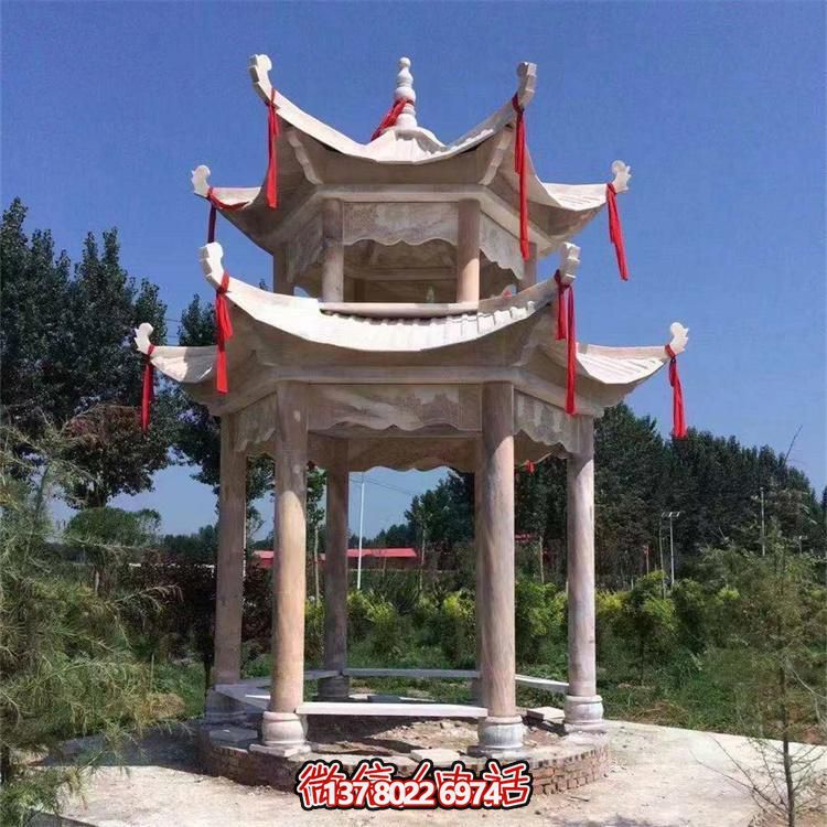 古典式園林雕塑，打造涼亭小區尊貴裝點