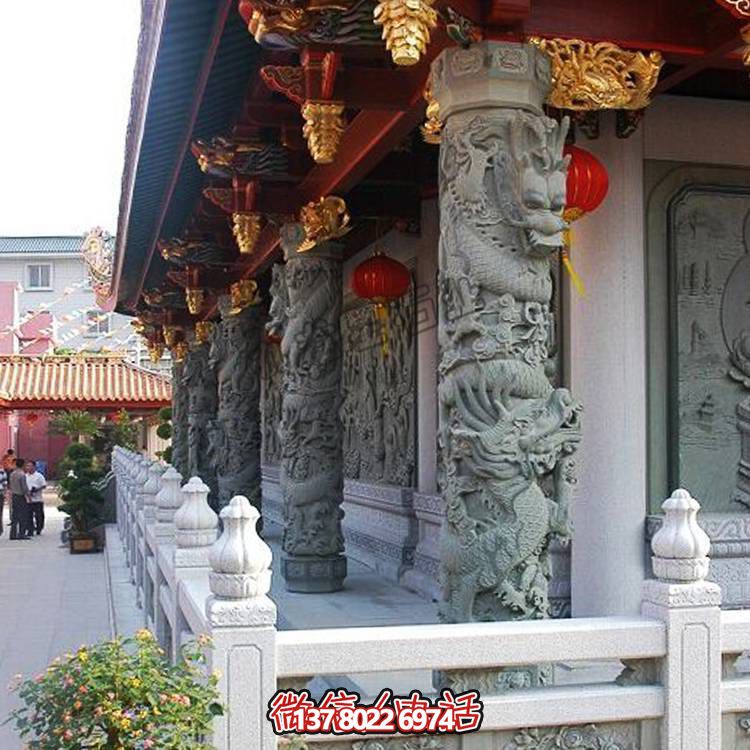 大理石雕刻的龍柱，點(diǎn)綴你家的廣場(chǎng)和寺院