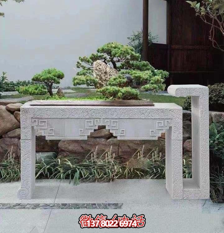 大理石浮雕雕塑花架景觀盆景，精致的別墅室內(nèi)景觀裝飾