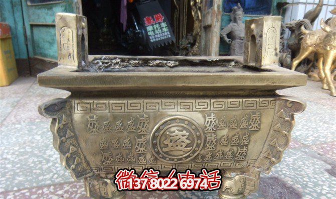 不銹鋼噴金烤漆創(chuàng)意香爐寺廟鼎雕塑