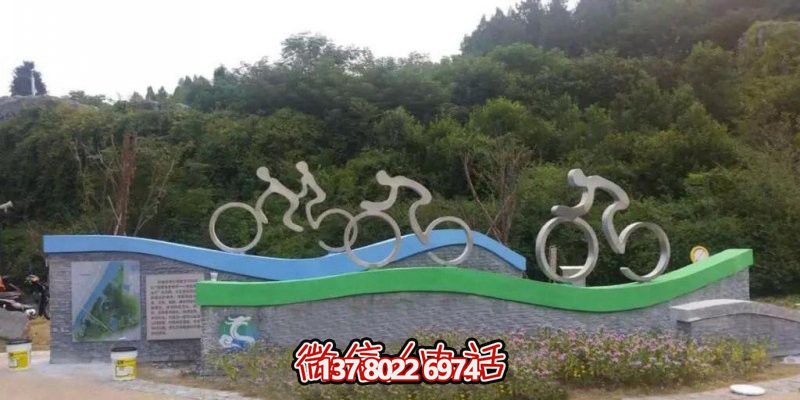 不銹鋼景區(qū)抽象騎自行車人物雕塑 不銹鋼景區(qū)抽象騎自行車人物雕塑