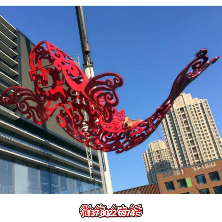 廣場(chǎng)園林不銹鋼鏤空戶(hù)外抽象景觀擺件