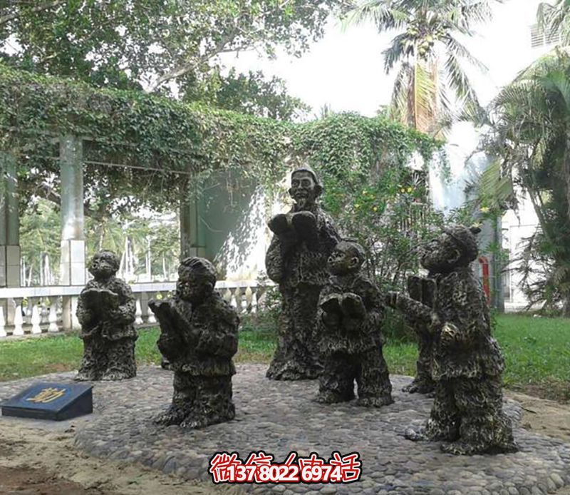 公園創意銅雕孩子們看書學習的書雕塑 公園創意銅雕孩子們看書學習的書雕塑